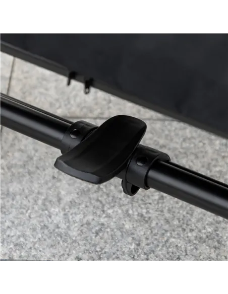 PawHut 4 Wheel Pet Stroller with Rain Cover for Medium and Large Dogs - Black