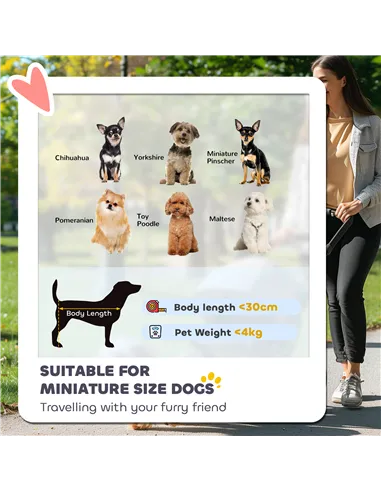 PawHut Foldable Dog Stroller, Lightweight Dog Pram w/ Shoulder Strap, Storage Bag, Cup Holder, Light Grey