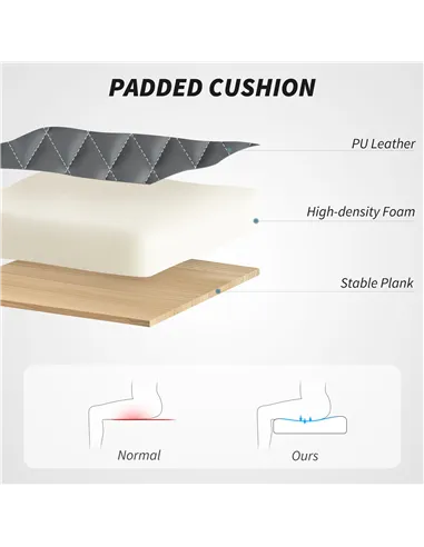 HOMCOM Faux Leather Office Chair. with Flip-Up Armrests - Charcoal Grey