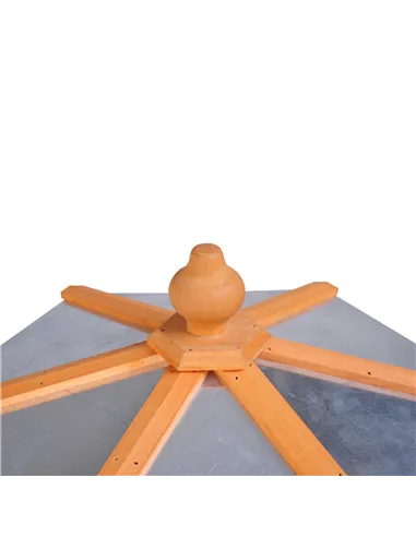 PawHut Wooden Bird Table Free Standing Feeder Garden Sheltered Feeding Station Parrot Stand Birdhouse Φ40x113cm