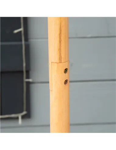 PawHut Wooden Bird Table Free Standing Feeder Garden Sheltered Feeding Station Parrot Stand Birdhouse Φ40x113cm