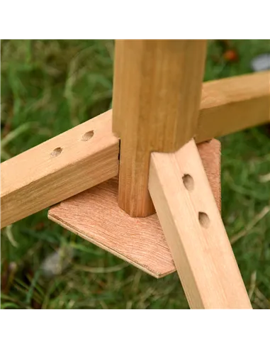 PawHut Wooden Bird Table Freestanding Feeding  Station for Garden Outside ,139H cm, Natural