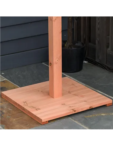 PawHut Wooden Bird Table Bird Feeding Station Playstand with Roof 130Hcm for Outdoor Brown