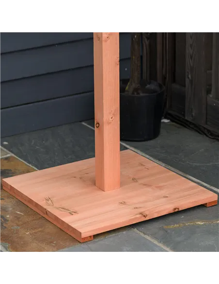 PawHut Wooden Bird Table Bird Feeding Station Playstand with Roof 130Hcm for Outdoor Brown