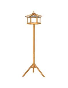 PawHut Wooden Bird Table for the garden Feeding Station, 153Hcm