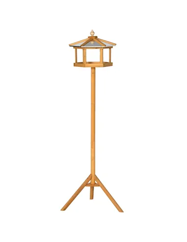 PawHut Wooden Bird Table for the garden Feeding Station, 153Hcm