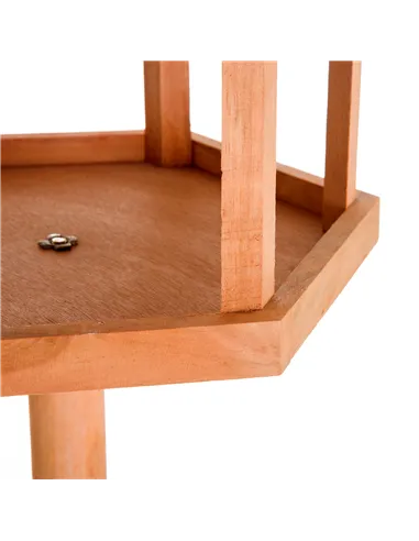 PawHut Wooden Bird Table for the garden Feeding Station, 153Hcm