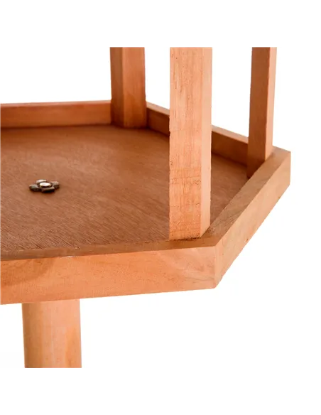 PawHut Wooden Bird Table for the garden Feeding Station, 153Hcm