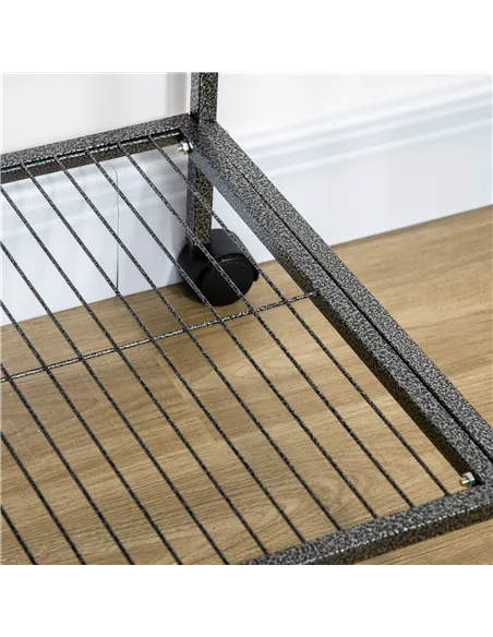 PawHut Large Bird Cage Budgie Cage with Stand, Storage Shelf, Wood Perch for Parrot Canary Parakeet Cockatiels, 81 x 48 x 162.5 