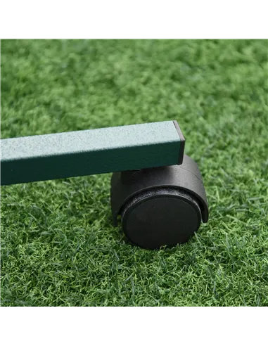 PawHut Bird Perch Stand with Four Wheels, Feeding Bowls, for Small, Medium Birds, Green