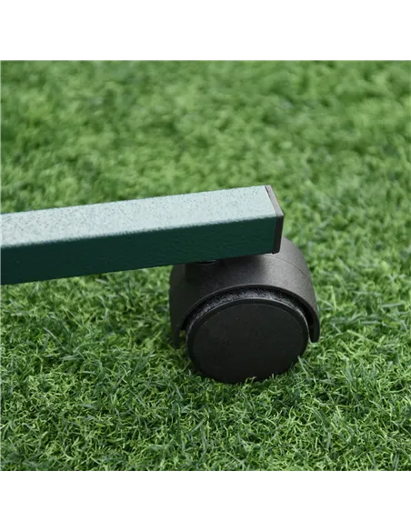 PawHut Bird Perch Stand with Four Wheels, Feeding Bowls, for Small, Medium Birds, Green