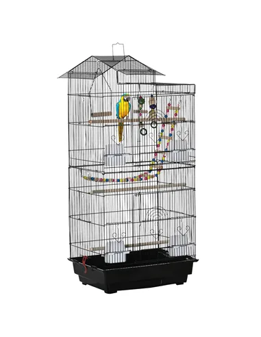 PawHut Bird Cage for Budgies, Finches, Canaries w/ Accessories, Toys, Tray