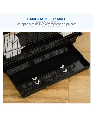 PawHut Bird Cage for Budgies, Finches, Canaries w/ Accessories, Toys, Tray