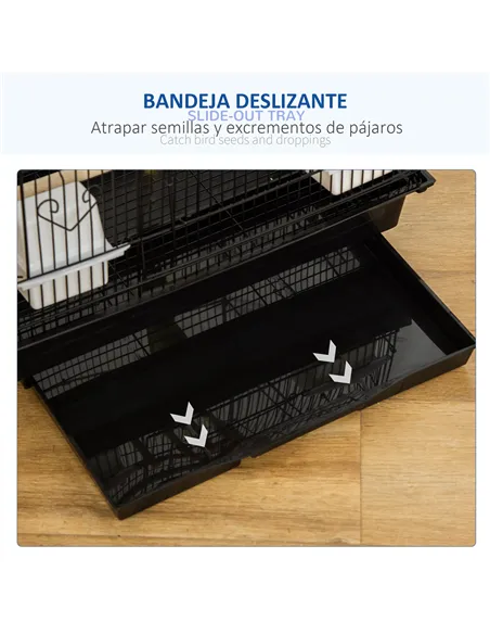 PawHut Bird Cage for Budgies, Finches, Canaries w/ Accessories, Toys, Tray