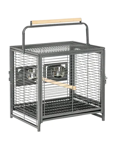 PawHut Parrot Cage, Travel Carry Pet Bird Cage, with Metal Handle