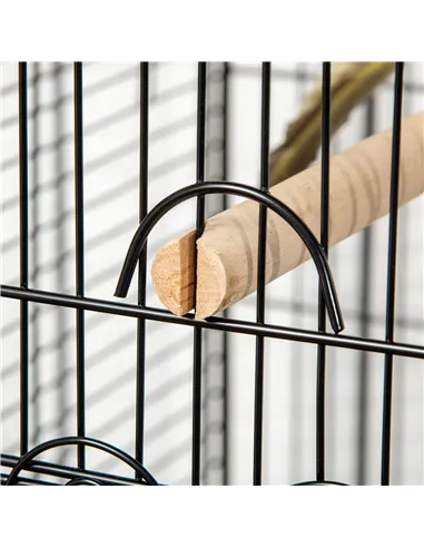 PawHut 1.53(m) Bird Cage, Pet Viary, Feeding Stand, with Wheels, Perch