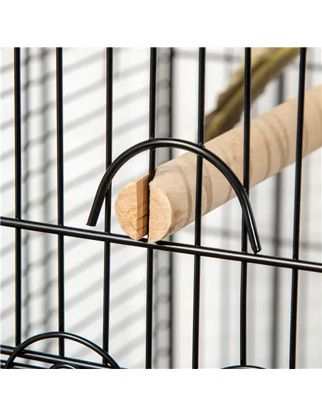 PawHut 1.53(m) Bird Cage, Pet Viary, Feeding Stand, with Wheels, Perch