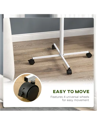 PawHut Bird Stand with Four Wheels, Perches, Stainless Steel Feed Bowls, Round Tray, for Garden, Indoor, Outdoor - White