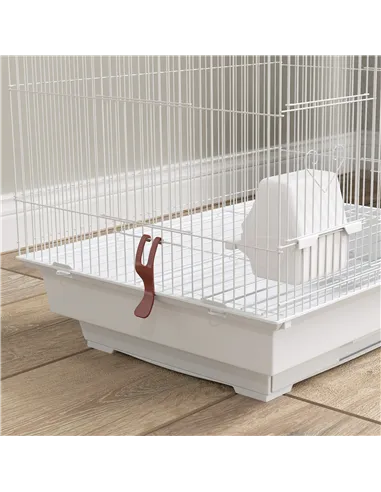 PawHut Bird Cage for Budgies, Finches, Canaries w/ Accessories, Toys, Tray, White