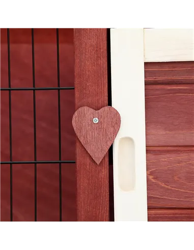 PawHut Rabbit Hutch Outdoor 2-Tier Guinea Pig Cage Bunny House Cage with No-Leak Trays for Indoor and Outdoor 136 x 50 x 93cm