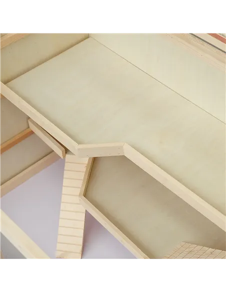 PawHut Wooden Hamster Cage, Small Animals Hutch with Tray, Openable Top, Exercise Play House Pen, 115L x 57W x 55Hcm, Natural