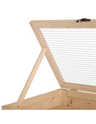 PawHut Wooden Large Hamster Cage, Gerbil Cage 4 Layers with Tall Bottom & Storage Shelf