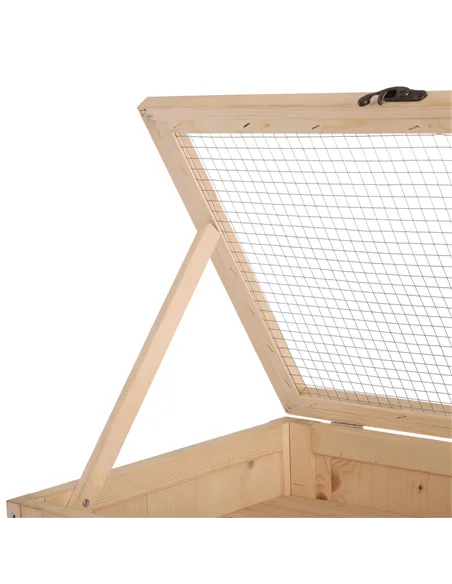 PawHut Wooden Large Hamster Cage, Gerbil Cage 4 Layers with Tall Bottom & Storage Shelf