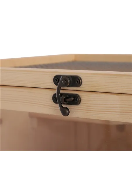 PawHut Wooden Large Hamster Cage, Gerbil Cage 4 Layers with Tall Bottom & Storage Shelf