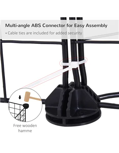 PawHut DIY Pet Playpen Metal Wire Fence 12 Panel Enclosure Indoor Outdoor Guinea Pig Bunny Small Animals Cage Black