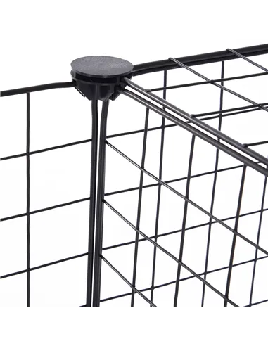 PawHut DIY Pet Playpen Metal Wire Fence 12 Panel Enclosure Indoor Outdoor Guinea Pig Bunny Small Animals Cage Black