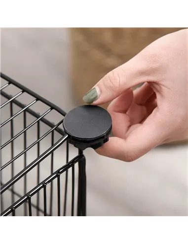 PawHut Pet Playpen DIY Small Animal Cage Metal Fence with Door, 22 Pieces, for Bunny Chinchilla Hedgehog Guinea Pig