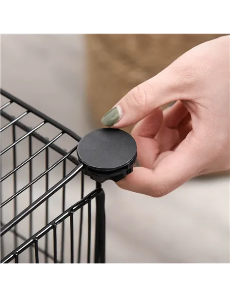 PawHut Pet Playpen DIY Small Animal Cage Metal Fence with Door, 22 Pieces, for Bunny Chinchilla Hedgehog Guinea Pig