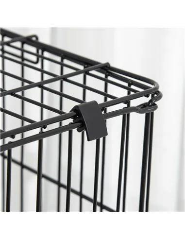 PawHut Four-Tier Small Animal Cage, for Bunnies, Ferrets, Chinchillas w/ Wheels, Tray - Black