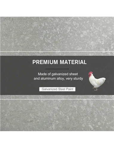 PawHut 11.5KG Automatic Chicken Poultry Feeder Rat Proof Treadle Self Opening with Galvanized Steel and Aluminium