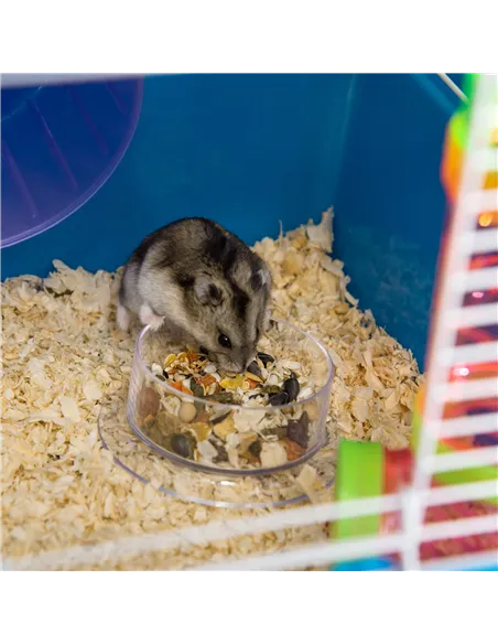 PawHut 5 Tier Hamster Cage, Gerbil Cage with Tube, Water Bottle, Exercise Wheel, Food Dish, 59L x 36W x 69H cm - Blue