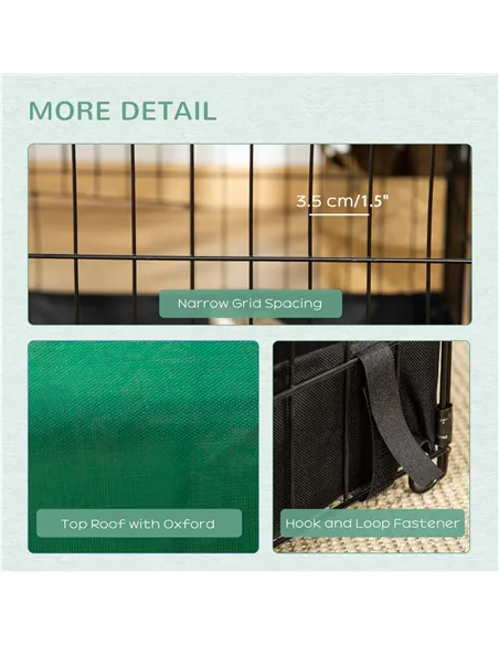 PawHut Rabbit Cage Guinea Pig Playpen Small Animal House for Kitties Puppies, w/ Water Proof Oxford Roof Floor 90 x 75 x 75 cm