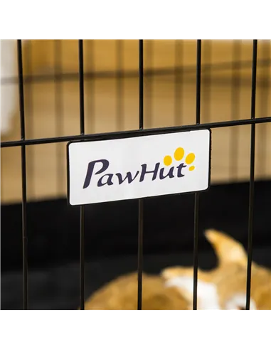 PawHut Rabbit Cage Guinea Pig Playpen Small Animal House for Kitties Puppies, w/ Water Proof Oxford Roof Floor 90 x 75 x 75 cm