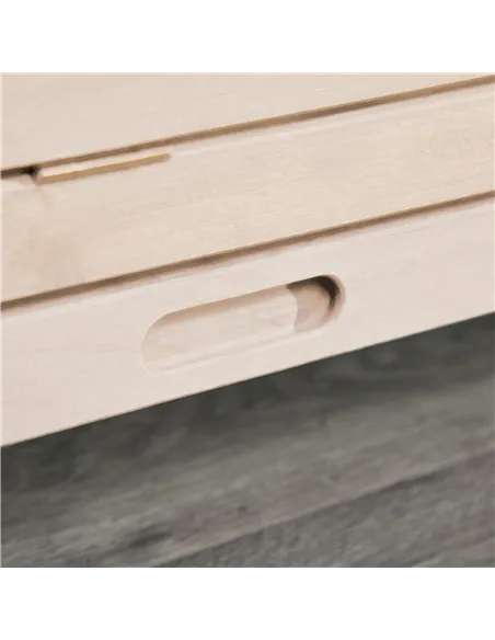 PawHut Wooden Hamster Cage, Mice Rodent Small Animals Kit Hutch, 3 Tiers Exercise Play House, with Wheels, Bottom Tray, 99 x 50 