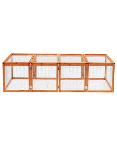 Pawhut Guinea Pigs Hutches W/ Mesh Wire, 181Lx100Wx 48H cm-Wood