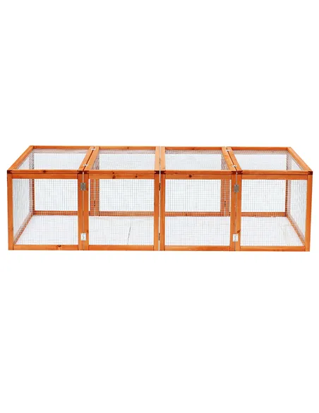 Pawhut Guinea Pigs Hutches W/ Mesh Wire, 181Lx100Wx 48H cm-Wood