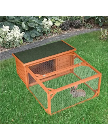 PawHut Guinea Pigs Hutches Off-ground Small Animal Guinea Pig House 125.5 x 100 x 49cm