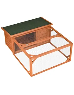 PawHut Guinea Pigs Hutches Off-ground Small Animal Guinea Pig House 125.5 x 100 x 49cm 2