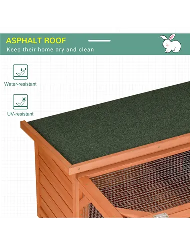 PawHut Guinea Pigs Hutches Off-ground Small Animal Guinea Pig House 125.5 x 100 x 49cm