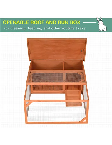 PawHut Guinea Pigs Hutches Off-ground Small Animal Guinea Pig House 125.5 x 100 x 49cm