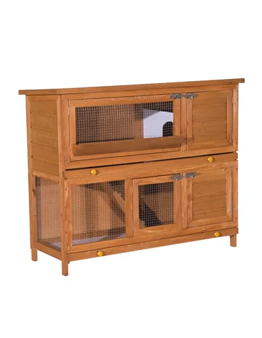 PawHut 48-Inch Antifungal Fir Board Guinea Pigs Hutches Sauce Yellow