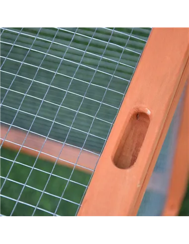 Pawhut 2 Floor Wooden Guinea Pigs Hutches House Bunny Coop Outdoor Garden Backyard, 158L x 58W x 68H cm