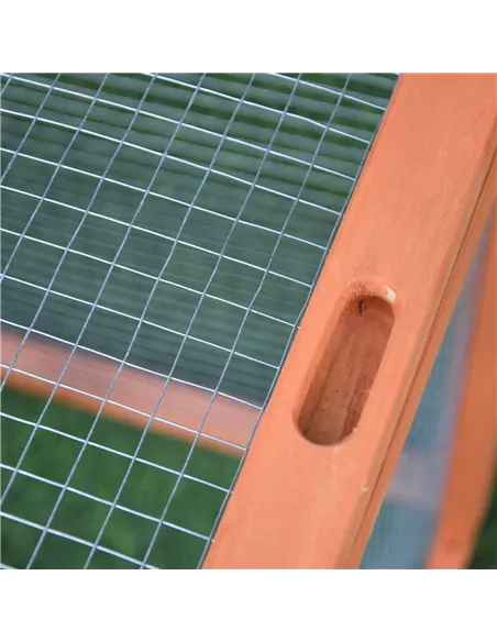 Pawhut 2 Floor Wooden Guinea Pigs Hutches House Bunny Coop Outdoor Garden Backyard, 158L x 58W x 68H cm