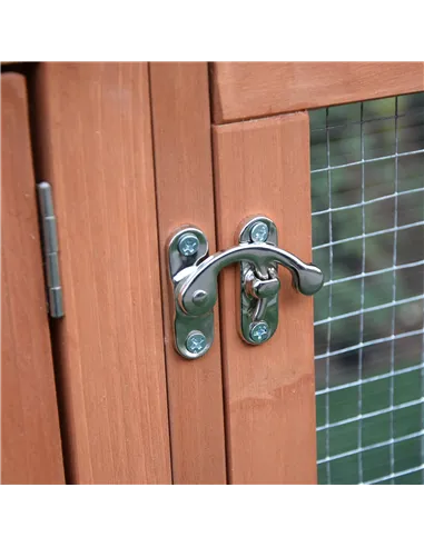 Pawhut 2 Floor Wooden Guinea Pigs Hutches House Bunny Coop Outdoor Garden Backyard, 158L x 58W x 68H cm