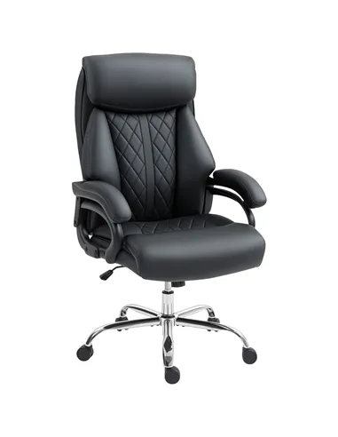 HOMCOM Executive Office Chair with Spring Padding - Black