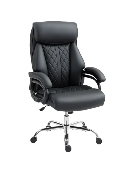 HOMCOM Executive Office Chair with Spring Padding - Black